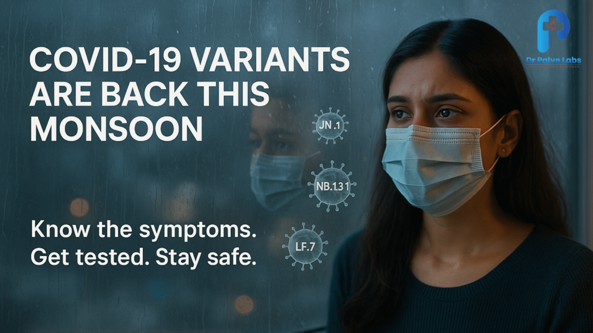 Woman wearing a mask during monsoon with COVID-19 variants alert - JN.1, NB.1.8.1, LF.7